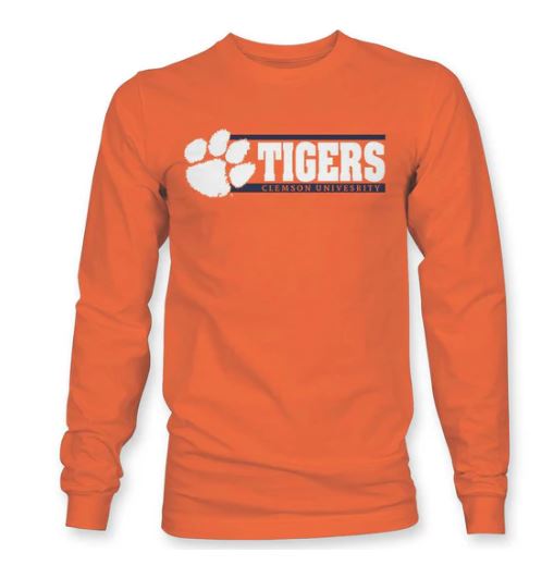 PALMETTO SHIRT CO. CLEMSON TWO BAR LONG SLEEVE TSHIRT