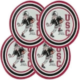 Magnolia Lane South Carolina Game-Cocks 10.5-Inch Melamine Dinner Plate Set of 4- Perfect for Game Day, BBQS, Thanksgiving, Poolside, Parties