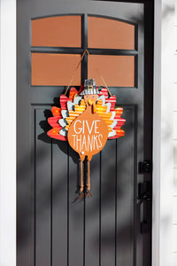 MUD PIE GOBBLING TURKEY DOOR HANGER