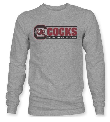 PALMETTO SHIRT CO. GAMECOCKS TWO BAR LONG SLEEVE TSHIRT