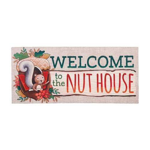 Evergeen Welcome to the Nut House Sassafras Switch Mat