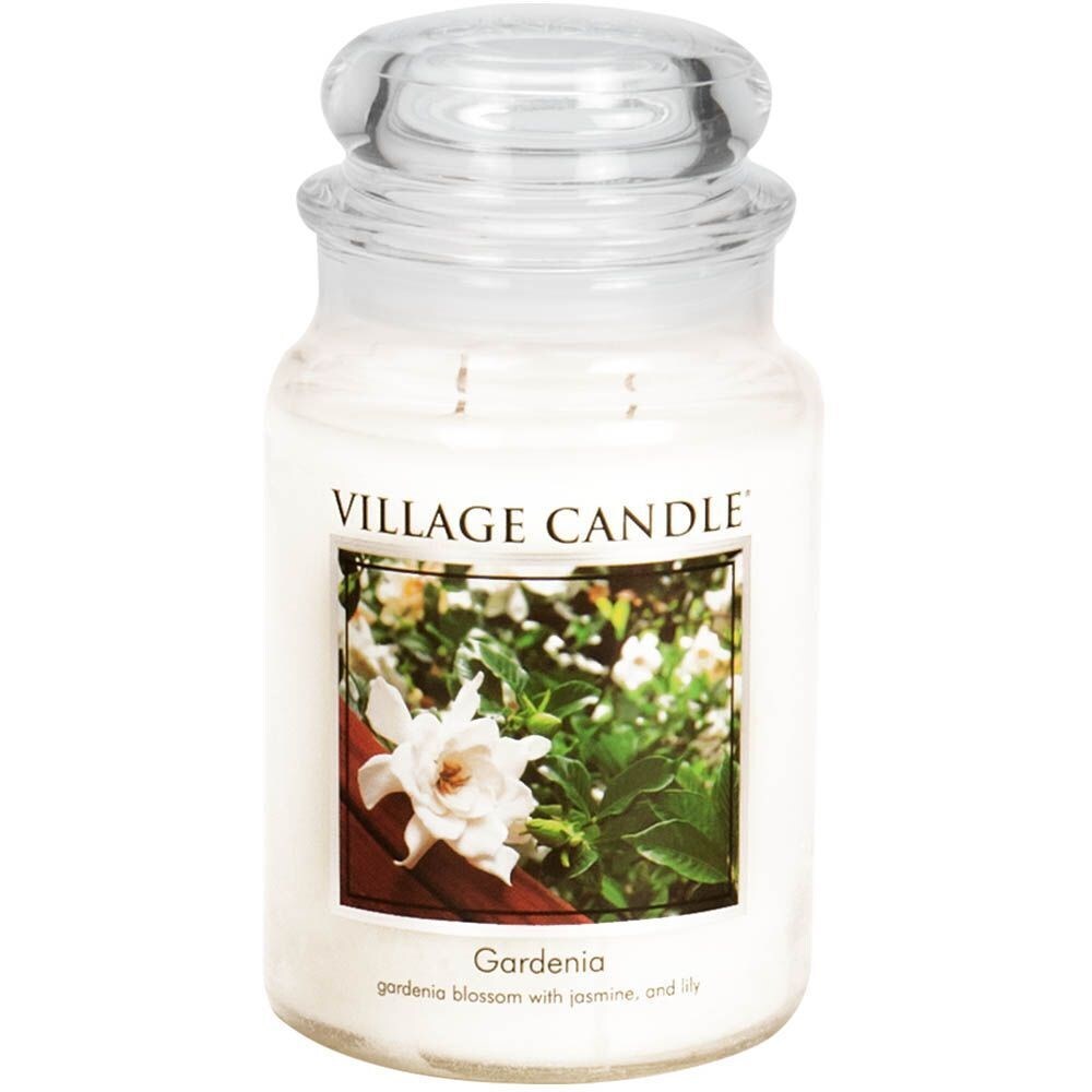 VILLAGE CANDLE GARDENIA TRADITIONS LARGE DOME CANDLE