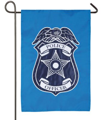 Evergreen Police Department Garden Applique Flag