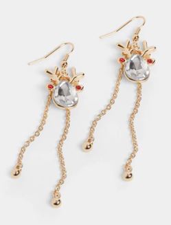 COCO & CARMEN ELEGANT REINDEER DANGLE EARRINGS