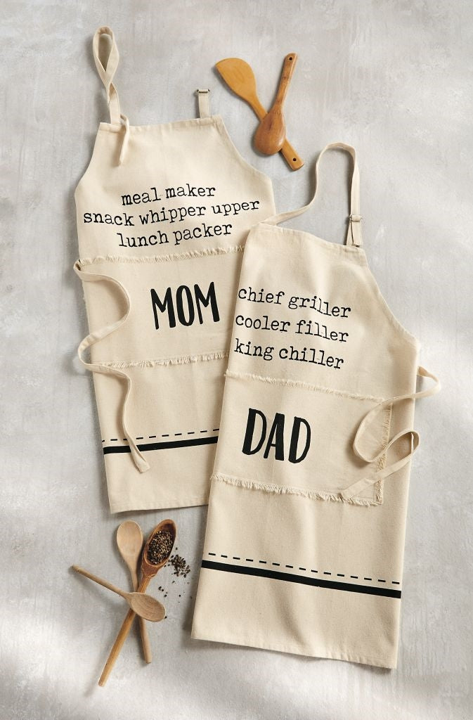 MUD PIE DAD/MOM DEFINITION APRONS – Prosperity Home, a Division of  Prosperity Drug Co.