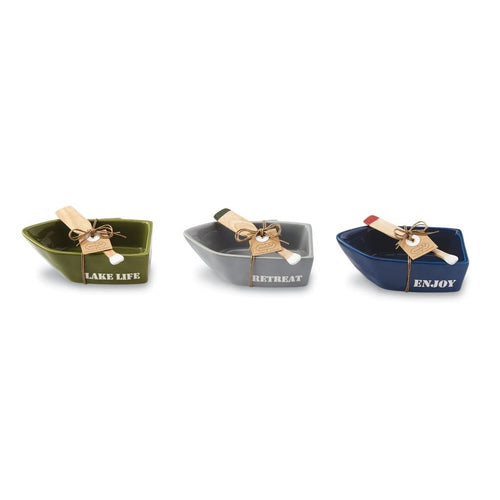 Mud Pie Canoe Boat & Paddle Dip Cup Sets