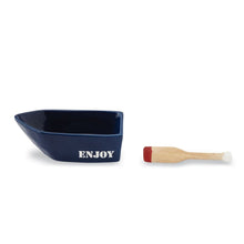 Load image into Gallery viewer, Mud Pie Canoe Boat &amp; Paddle Dip Cup Sets