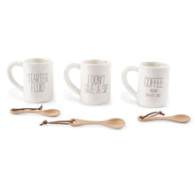 Load image into Gallery viewer, Mud Pie Coffee Sentiment Mug &amp; Spoon Set