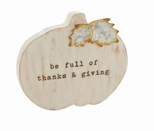 Load image into Gallery viewer, Mud Pie Chunky Wood Pumpkin Plaques