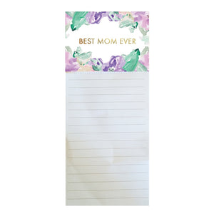 MARY SQUARE BEST MOM WATERCOLOR MAGNETIC NOTEPAD