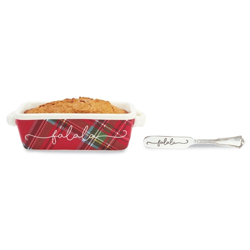 Holiday Mini Loaf Pan with Tea Towel by Mud Pie