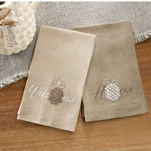 Load image into Gallery viewer, MUD PIE PINEAPPLE FRENCH KNOT TOWELS
