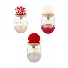 Load image into Gallery viewer, Mud Pie Glitter Wine Glass Sets