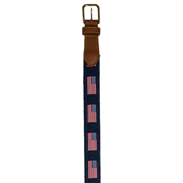 SIMPLY SOUTHERN COLLECTION MEN'S BELT- USA FLAG