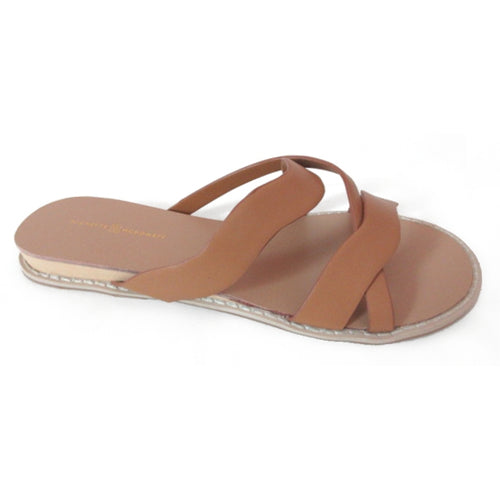 Michelle McDowell Camel Flat River Strap Sandals