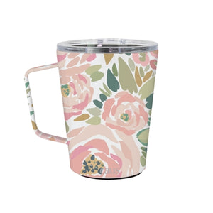 Caus Coming Up Roses Stainless Coffee Tumbler with Handle