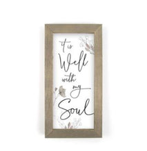 Load image into Gallery viewer, P. Graham Dunn It Is Well With My Soul Framed Art Sign