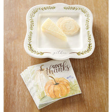 Load image into Gallery viewer, Mud Pie Watercolor Fall Pumpkin Cheese Plate Set