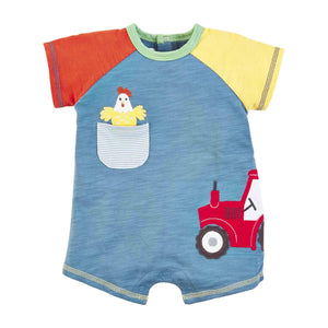 MUD PIE BABY TRACTOR SHORTALL