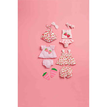 Load image into Gallery viewer, MUD PIE BABY STRAWBERRY SUNSUIT &amp; HEADBAND SET