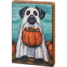 Load image into Gallery viewer, PRIMITIVES BY KATHY GHOST DOG BLOCK SIGN