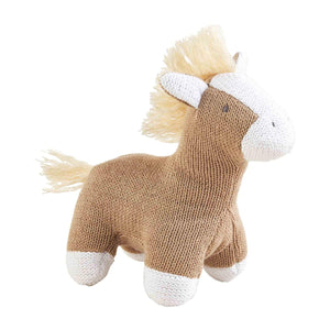 MUD PIE HORSE FARM KNIT RATTLE