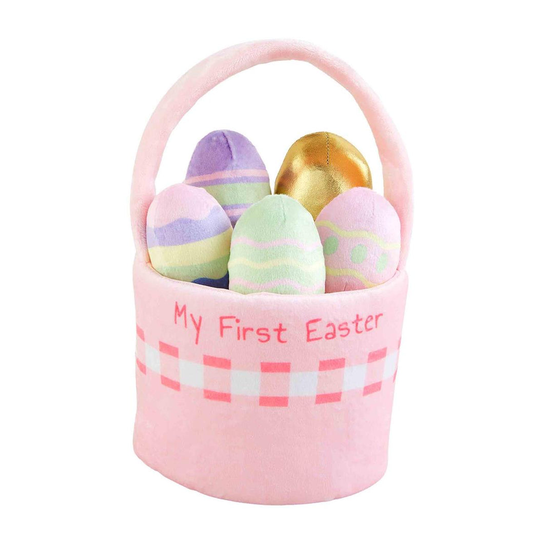 MUD PIE PINK EASTER BASKET PLUSH SET