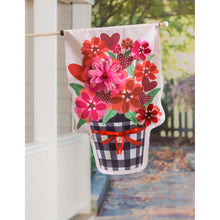 Load image into Gallery viewer, Evergreen Buffalo Check Flower Pot House Flag