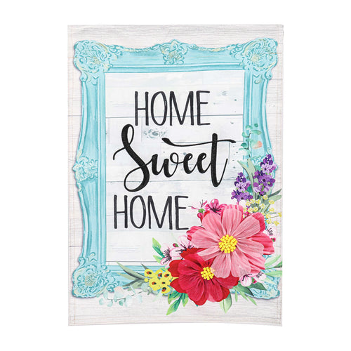 Evergreen Home Sweet Home Frame House Flag