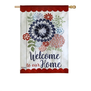 EVERGREEN AMERICAN FLORAL HOUSE FLAG