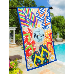 Evergreen Flip Flop Life Linen House Flag