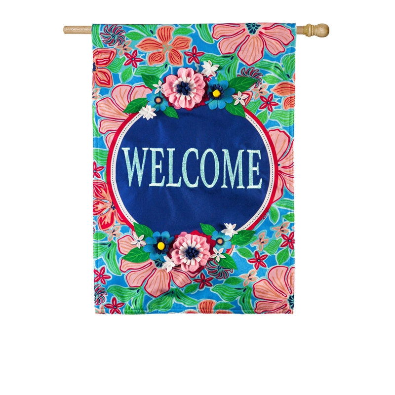 EVERGREEN SP20 FLOWER WELCOME HOUSE FLAG