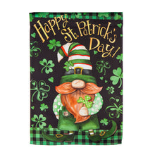 Load image into Gallery viewer, EVERGREEN LUCKY GNOME GARDEN SUEDE FLAG