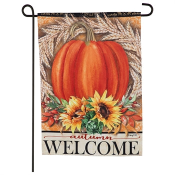 Evergreen Festive Autumn Suede Garden Flag