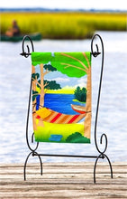 Load image into Gallery viewer, EVERGREEN RELAXING DAYS LINEN GARDEN FLAG