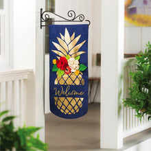 Load image into Gallery viewer, EVERGREEN PINEAPPLE WELCOME Everlasting Impressions Textile Décor