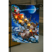 Load image into Gallery viewer, Evergreen Christmas Eve Solar LED Garden Flag
