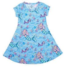 Load image into Gallery viewer, ITS A GIRL THING Mermaid Short Sleeve Dress - YOUTH