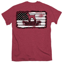 Load image into Gallery viewer, STRAIGHT UP SOUTHERN BURNT FLAG SHORT SLEEVEE T-SHIRT