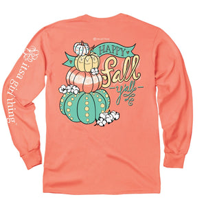 ITS A GIRL THING HAPPY FALL Y'ALL LONG SLEEVE T-SHIRT