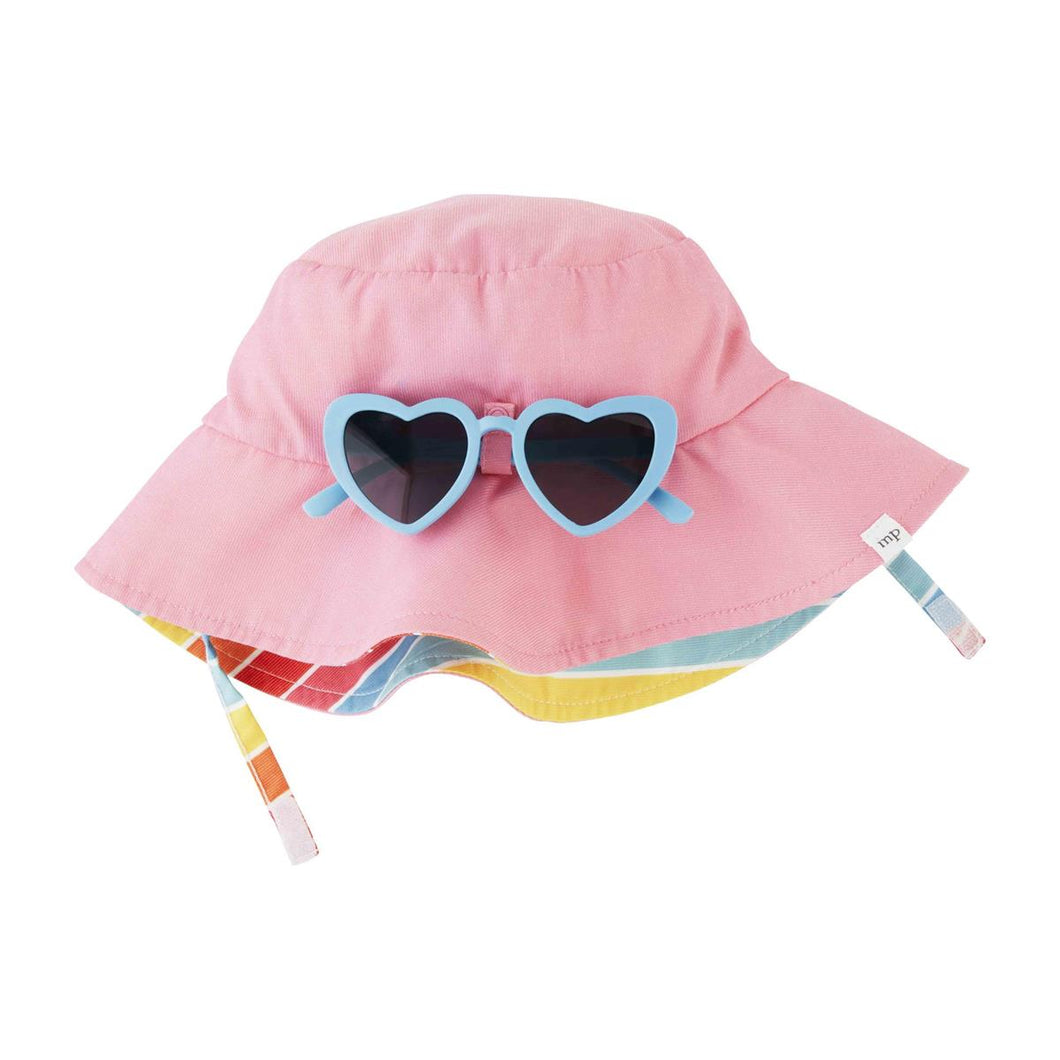 MUD PIE PINK HAT AND SUNGLASSES