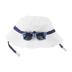 MUD PIE WHITE HAT AND SUNGLASSES