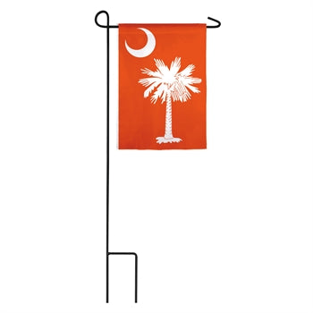 Evergreen South Carolina Orange Palmetto Applique Garden Flag