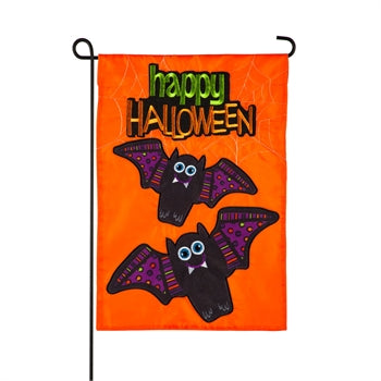 Evergreen Gone Batty Applique Garden Flag