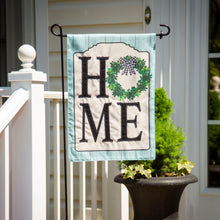 Load image into Gallery viewer, EVERGREEN FARMHOUSE HOME WREATH GARDEN APPLIQUE FLAG