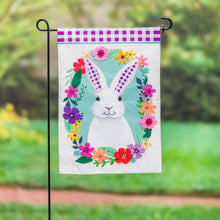 Load image into Gallery viewer, EVERGREEN GINGHAM BUNNY GARDEN APPLIQUE FLAG