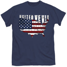Load image into Gallery viewer, Straight Up Southern United We Win T-shirt - Navy