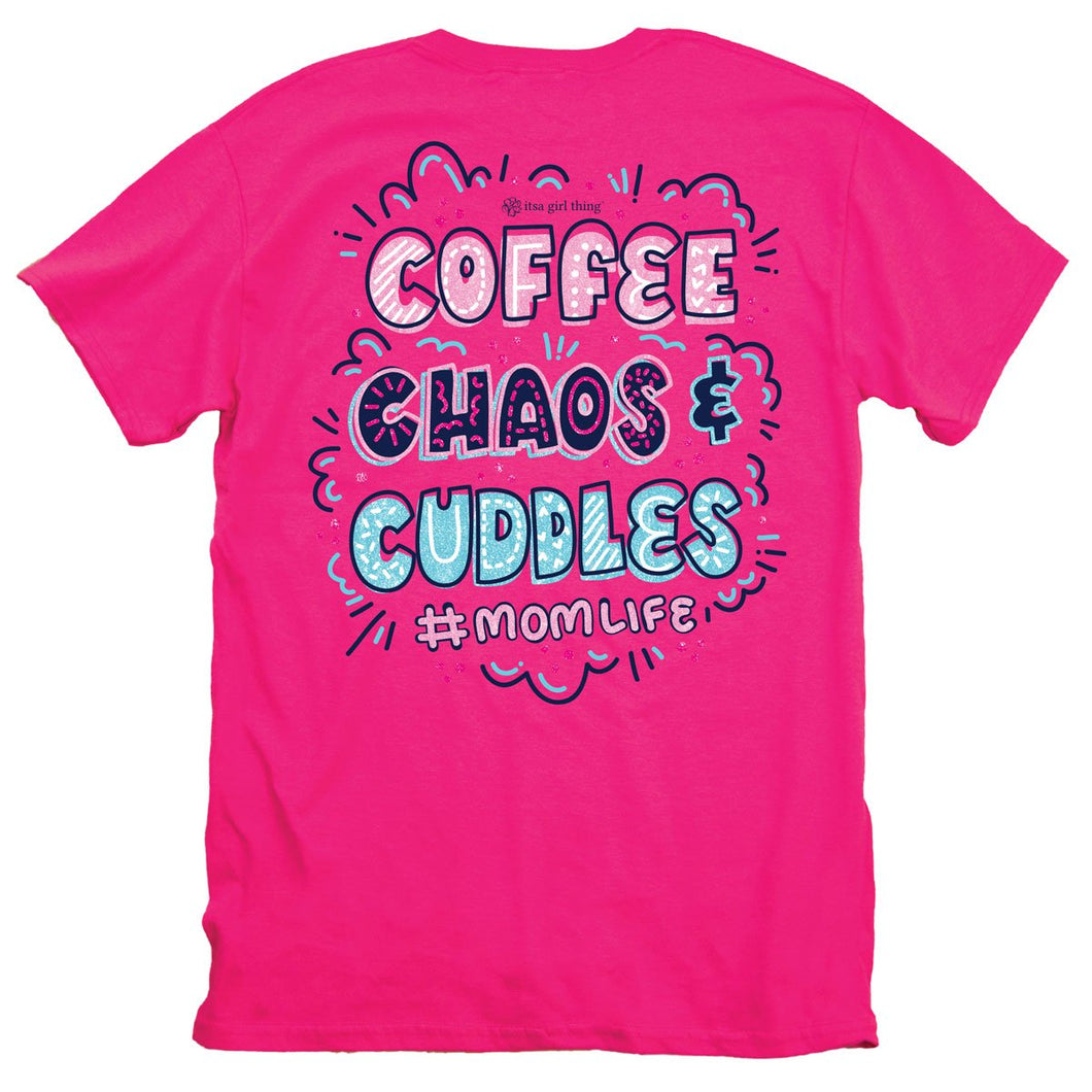Its A Girl Thing Coffee, Chaos, Cuddles Short Sleeve T-shirt