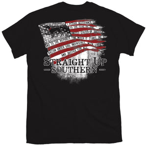 Straight Up Southern Allegiance Flag Short Sleeve T-shirt