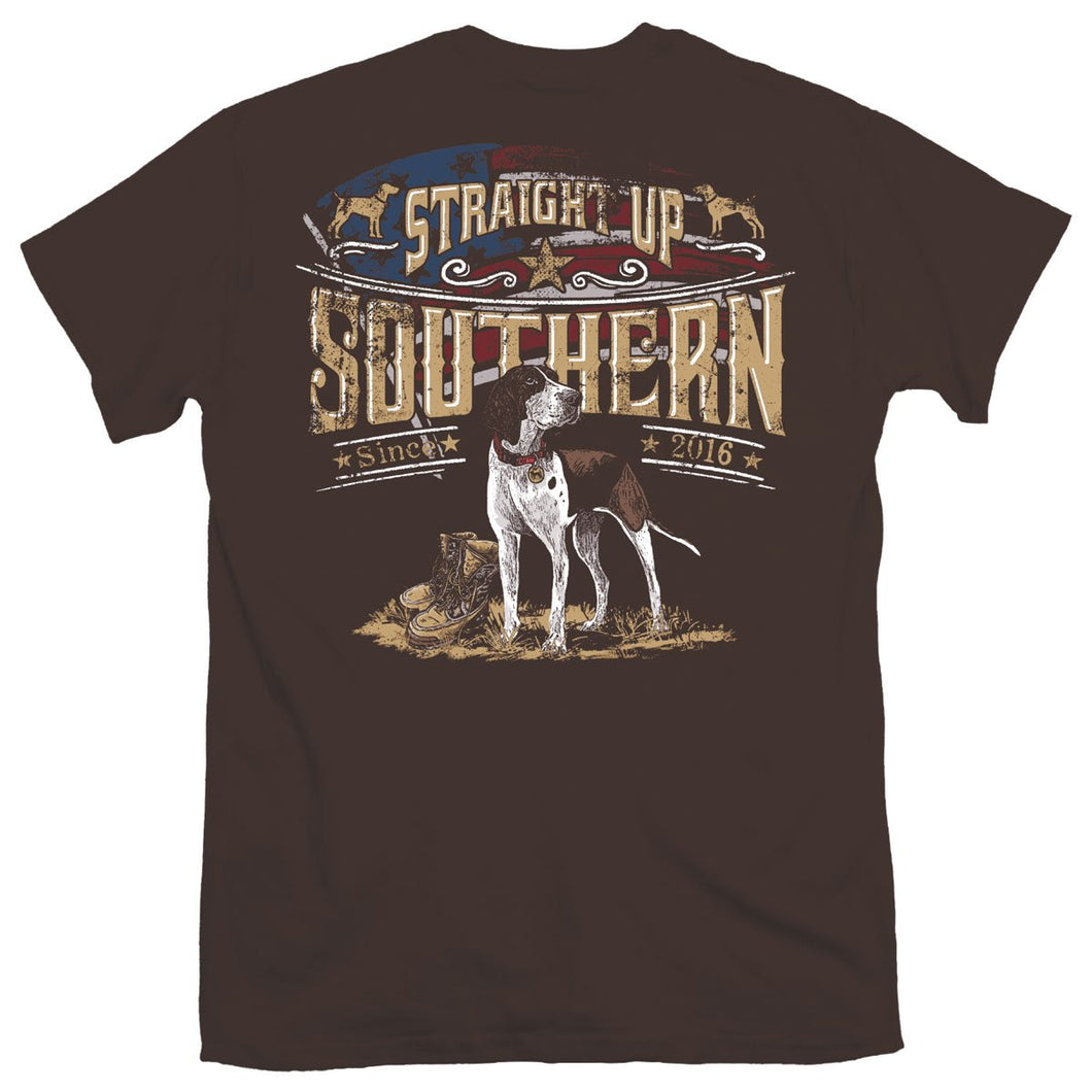 Straight Up Southern Dog and Boots Short Sleeve T-shirt